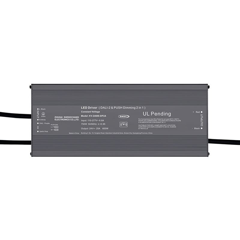 DP2 500W 600W CV DALI 2 PUSH Dimmable LED -driver for LED -lys