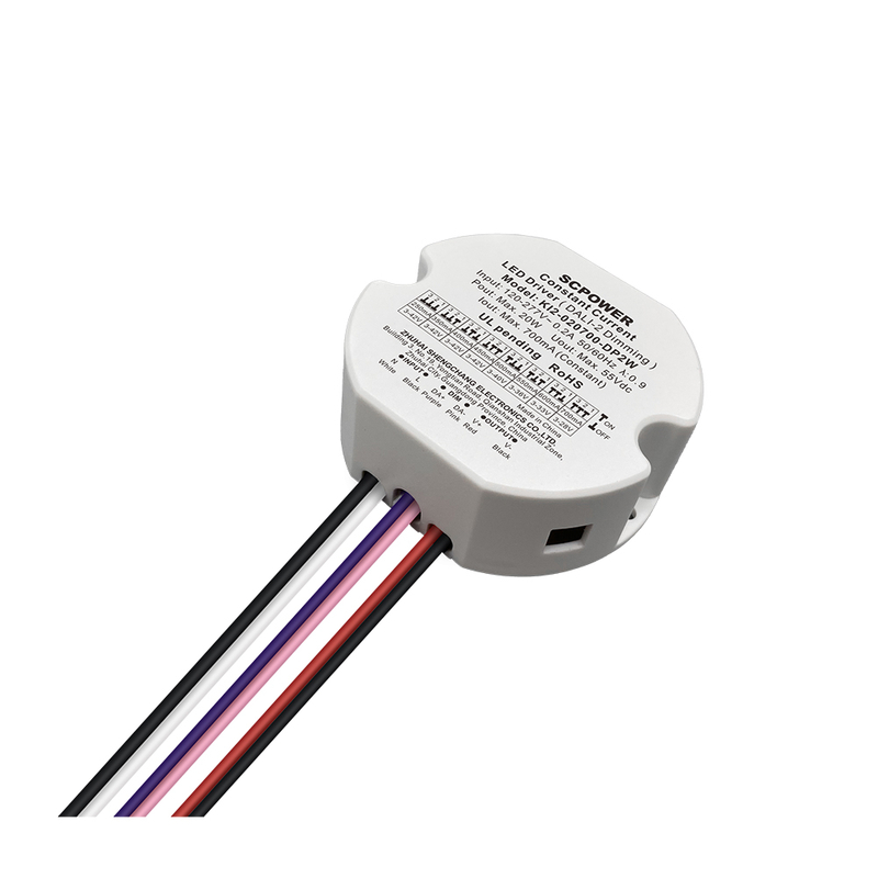 DP2 10W 15W 20W 30W 40W 50W CC 100mA hingga 1750mA Kelas 2 DALI-2 Pusingan Pemacu LED Boleh Malap Pusingan Lampu Bawah