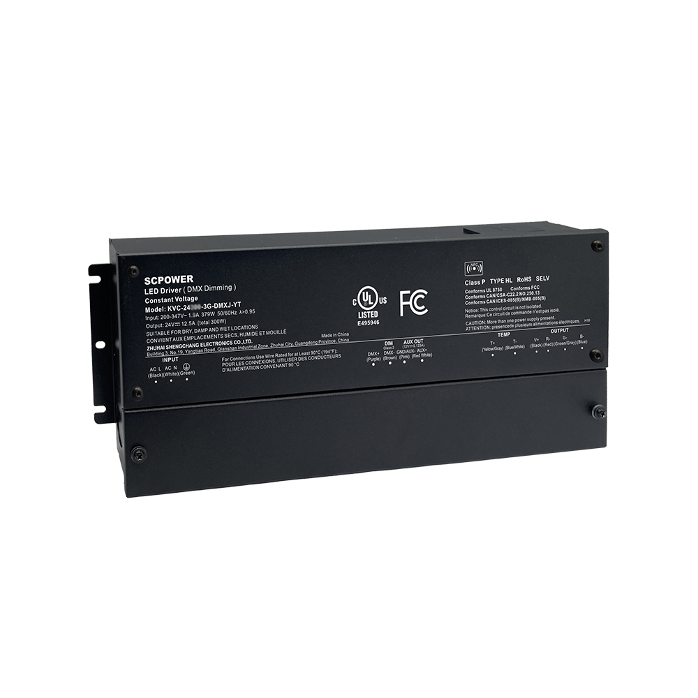 288W 300W RGB DMX512 ลดแสงแรงดันคงที่ไดร์เวอร์ไฟ LED 12 24 36 48 โวลต์ DC