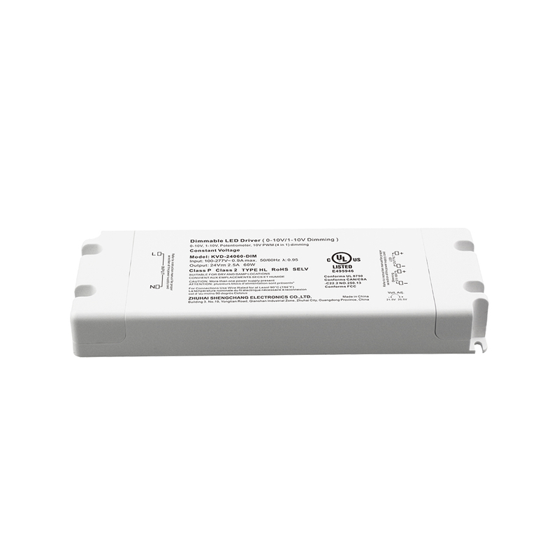 60W CV 0-10V แหล่งจ่ายไฟ LED หรี่แสงสำหรับ Lutron Dimmer