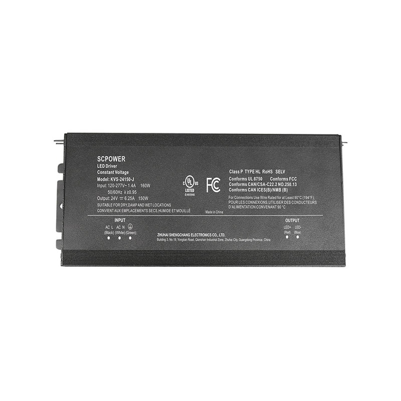 60W 80W 96W 100W 120W 150W 192W 288W 200W 300W CV Klasse 2 Klasse P V&aring;d Indbygget PFC Junction Box Switching Power Supply 120-277V AC til DC