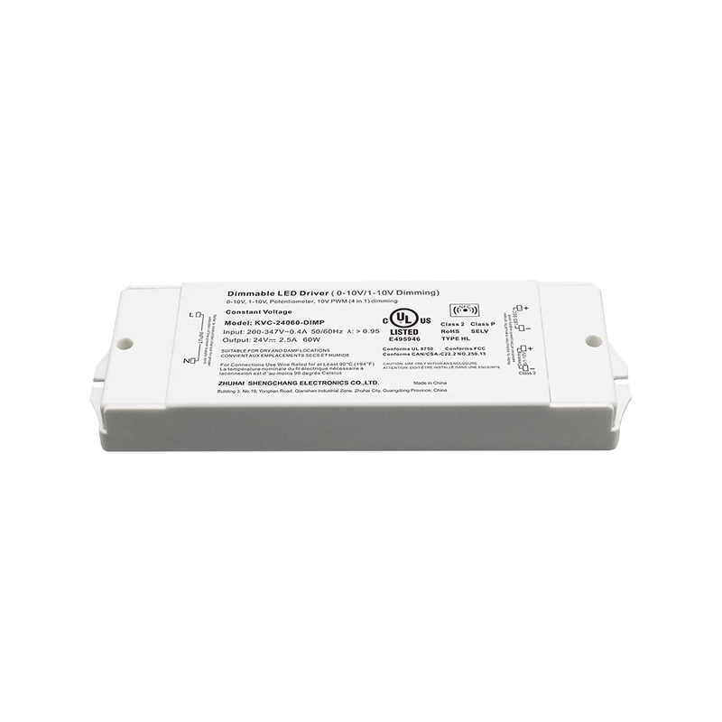 60W 0-10V Dimbar st&ouml;&eth;ug spenna LED drifb&uacute;na&eth;ur 200 -347 Volt AC