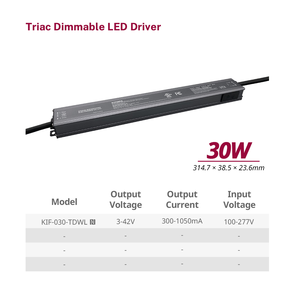 30W 40W 60W CC Dim to Isti Triac Qaranlıq LED Enerji Təchizatı 100 110 120 130 277 volt ac