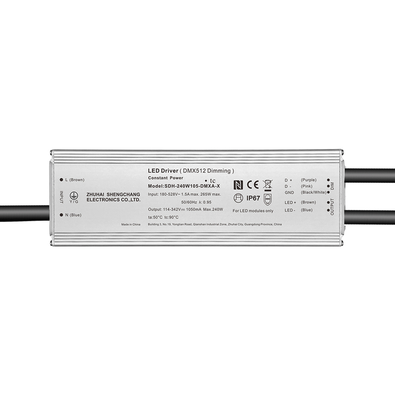 100W 150W 200W 240W 320W 480W 600W 800W Driver de LED isolado DMX 220-480V CA