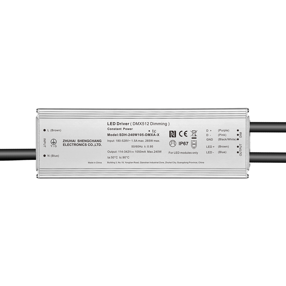 100W 150W 200W 240W 320W 480W 600W 800W Driver de LED isolado DMX 220-480V CA