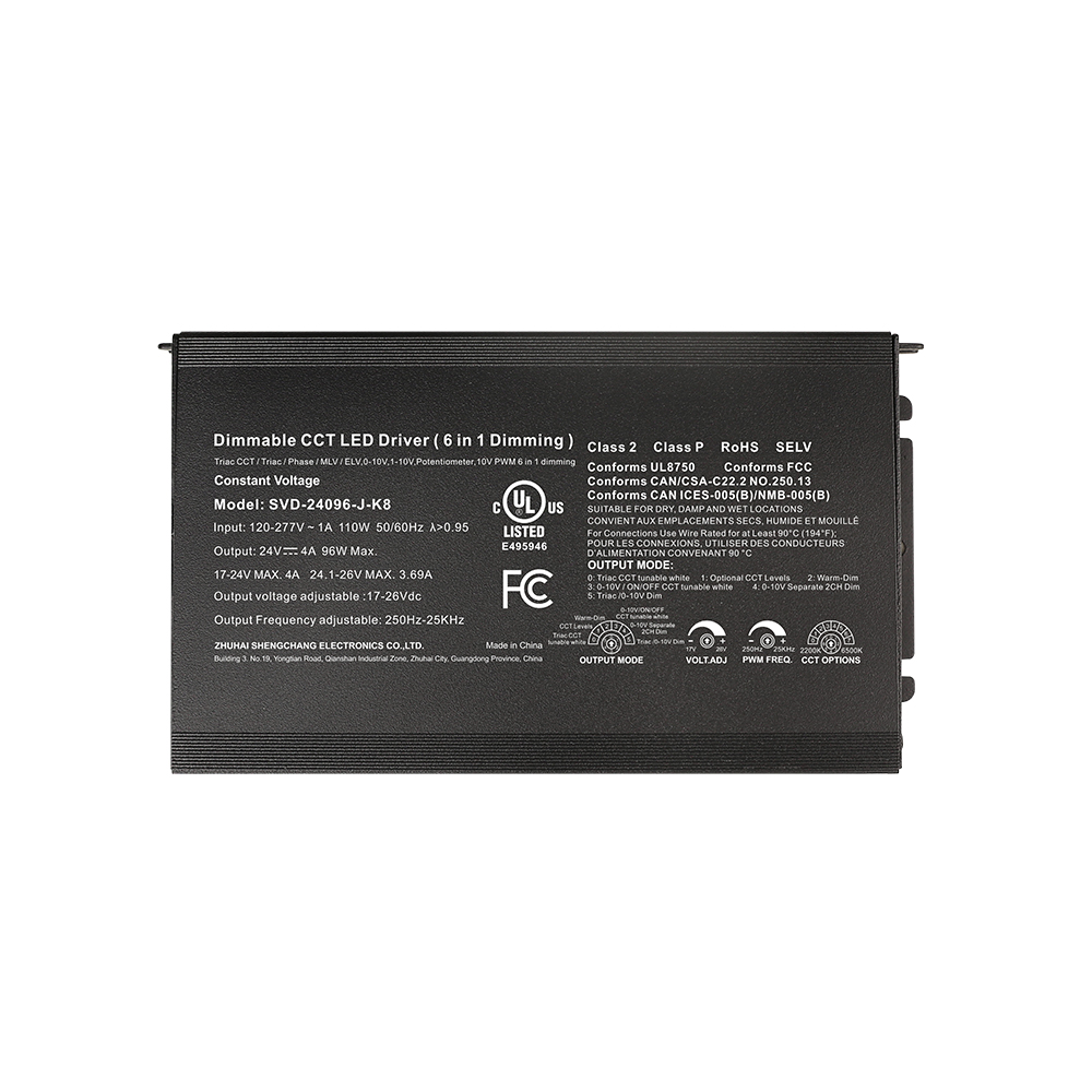 30W 60W 80W 96W 120W 150W 192W 200W 288W 300W 500W 600W CV šilto pritemdymo CCT ON/OFF CCT Triac 0-10V pritemdoma tvarkyklė