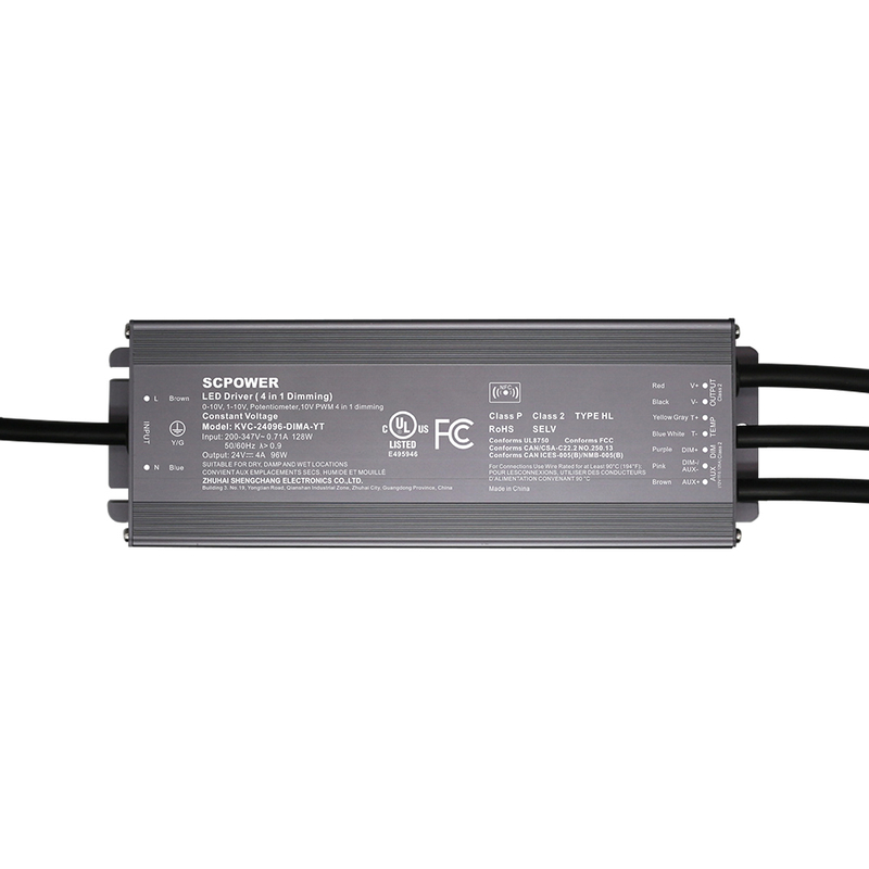 60W 96W 100W 120W 0-10V με δυνατότητα ρύθμισης σταθερής τάσης LEDDriver 200V -347V AC