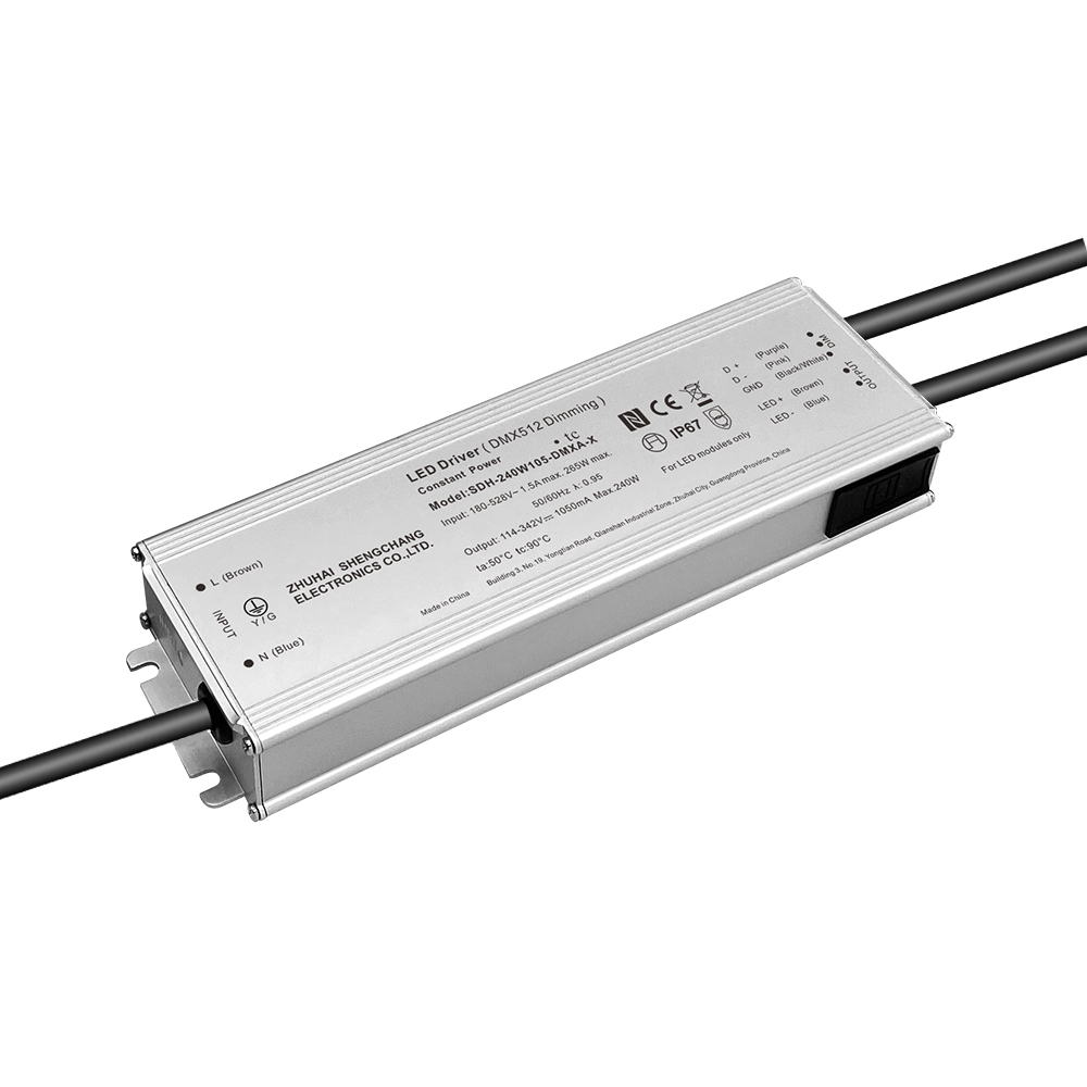 100 واط 150 واط 200 واط 240 واط 320 واط 480 واط 600 واط 800 واط DMX معزولة LED سائق 220-480 فولت التيار المتناوب