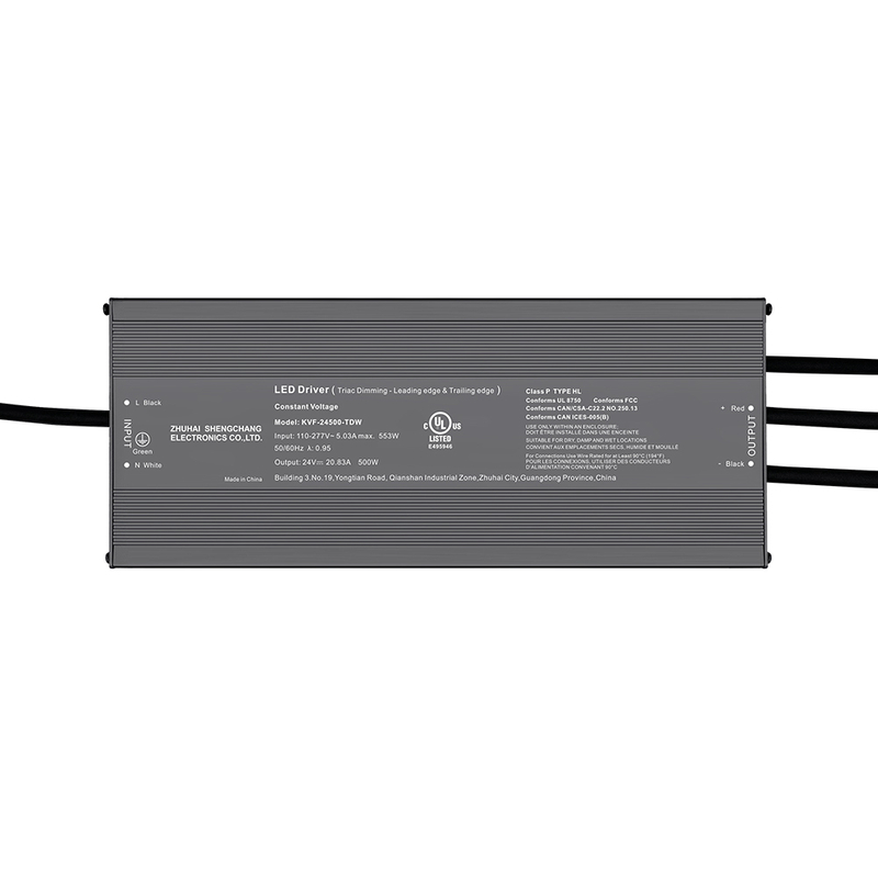 500W 600W Triac Dimmable LED Power Supply CV สำหรับ LED Flicker ฟรี