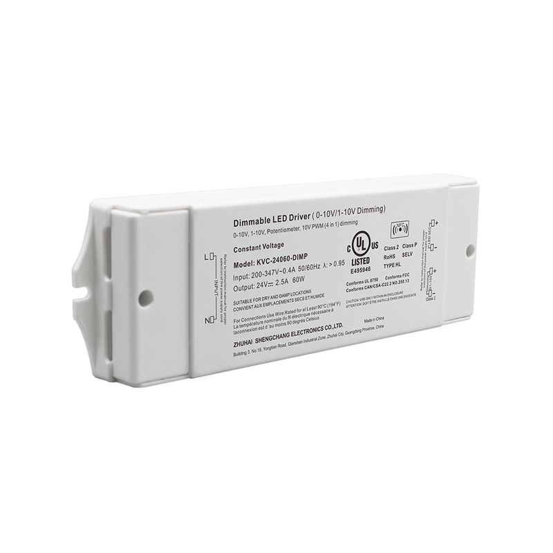 60W 0-10V Dimmable állandó feszültség LED -meghajtó 200 -347 volt AC