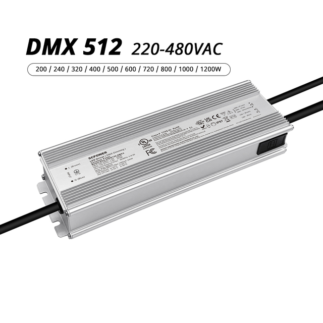 100W 150W 200W 240W 320W 400W 500W 600W 720W 800W 1200W DMX ไม่แยก LED Driver 220-480VAC