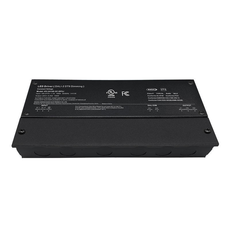DP2 150W 200W CV RGB CW DALI-2 Controlador LED de atenuaci&oacute;n por empuje con caja de conexiones