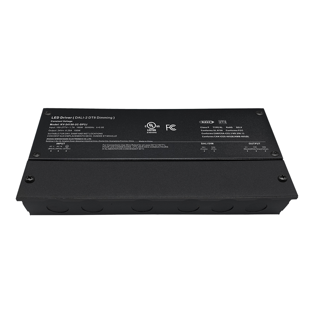 DP2 150W 200W CV RGB CW DALI-2 Controlador LED de atenuaci&oacute;n por empuje con caja de conexiones