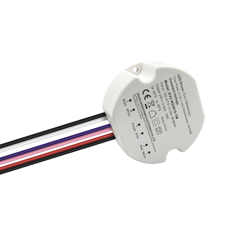 10W Triac 0-10V Dimmable LED bílstjóri ferilskrá kringlótt plast