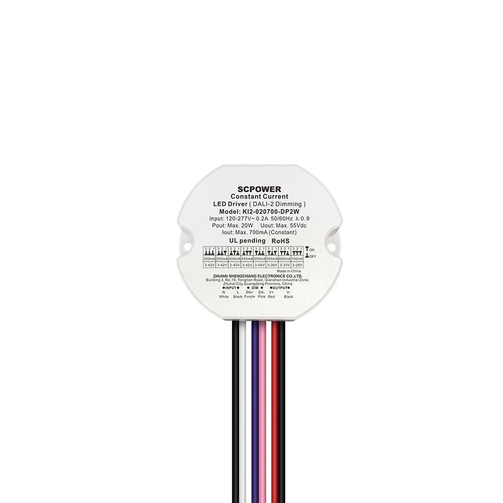 DP2 10W 15W 20W 30W 40W 50W CC da 100 mA a 1750 mA Classe 2 DALI-2 Driver LED dimmerabile push Tondo di downlight