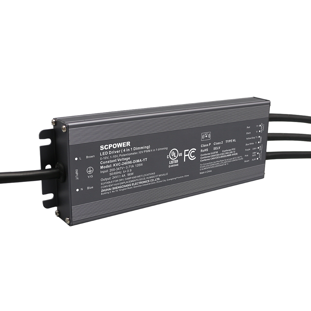 60W 96W 100W 120W 0-10V με δυνατότητα ρύθμισης σταθερής τάσης LEDDriver 200V -347V AC