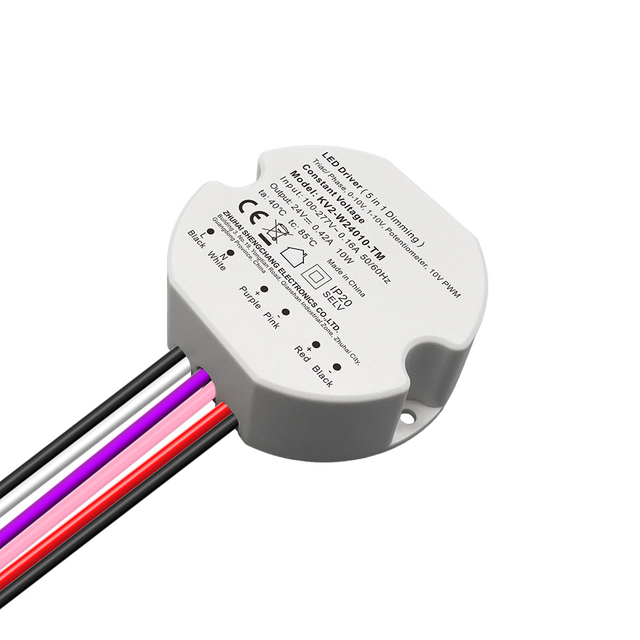 10 Вт 3V-42V 100mA-450mA Круглий пластиковий Triac 0-10V Дімзмуючий постійний струм драйвера