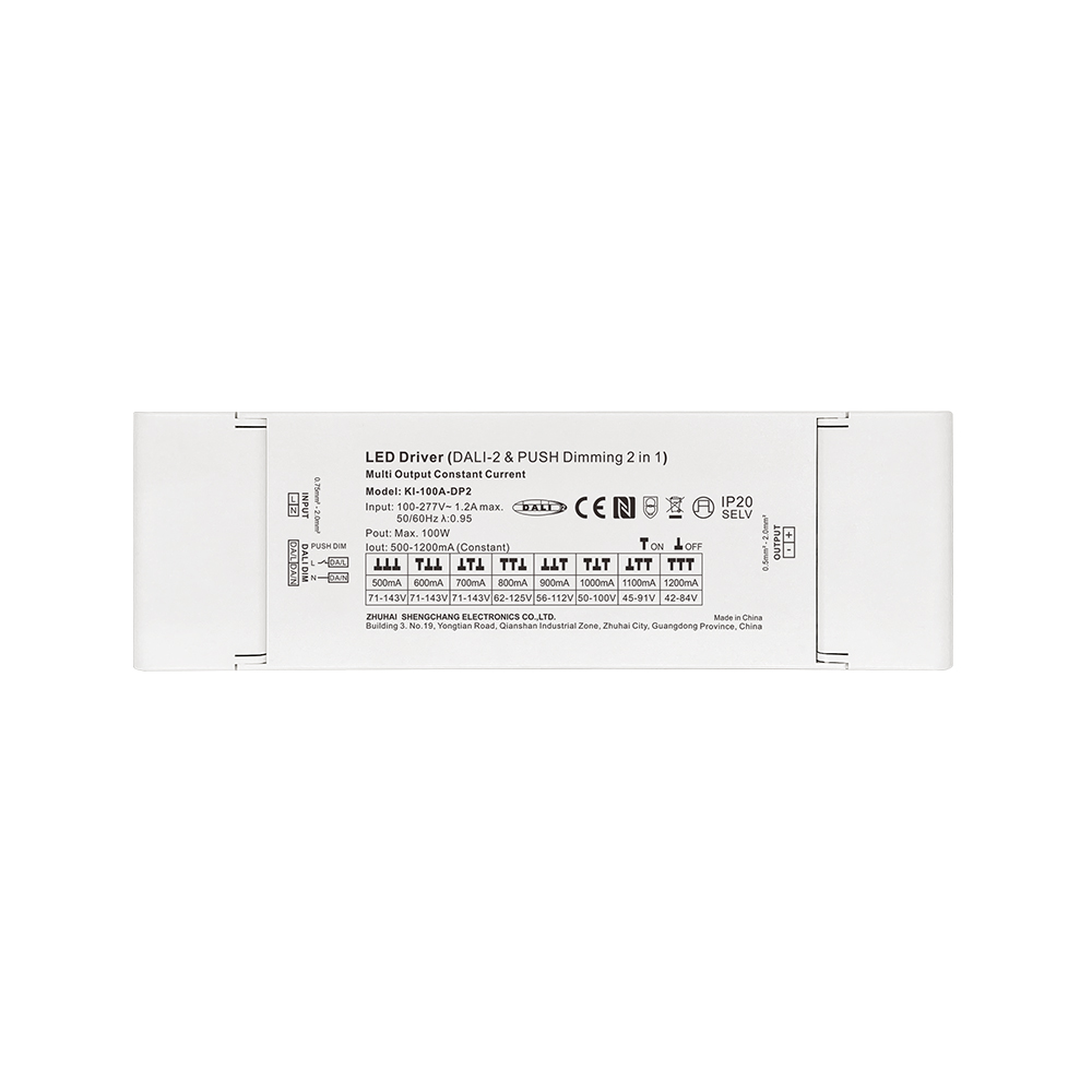 DP2 100W Kanayon nga Agdama nga RGBW RGB DALI-2 Iduron Dimmable Driver LED DALI