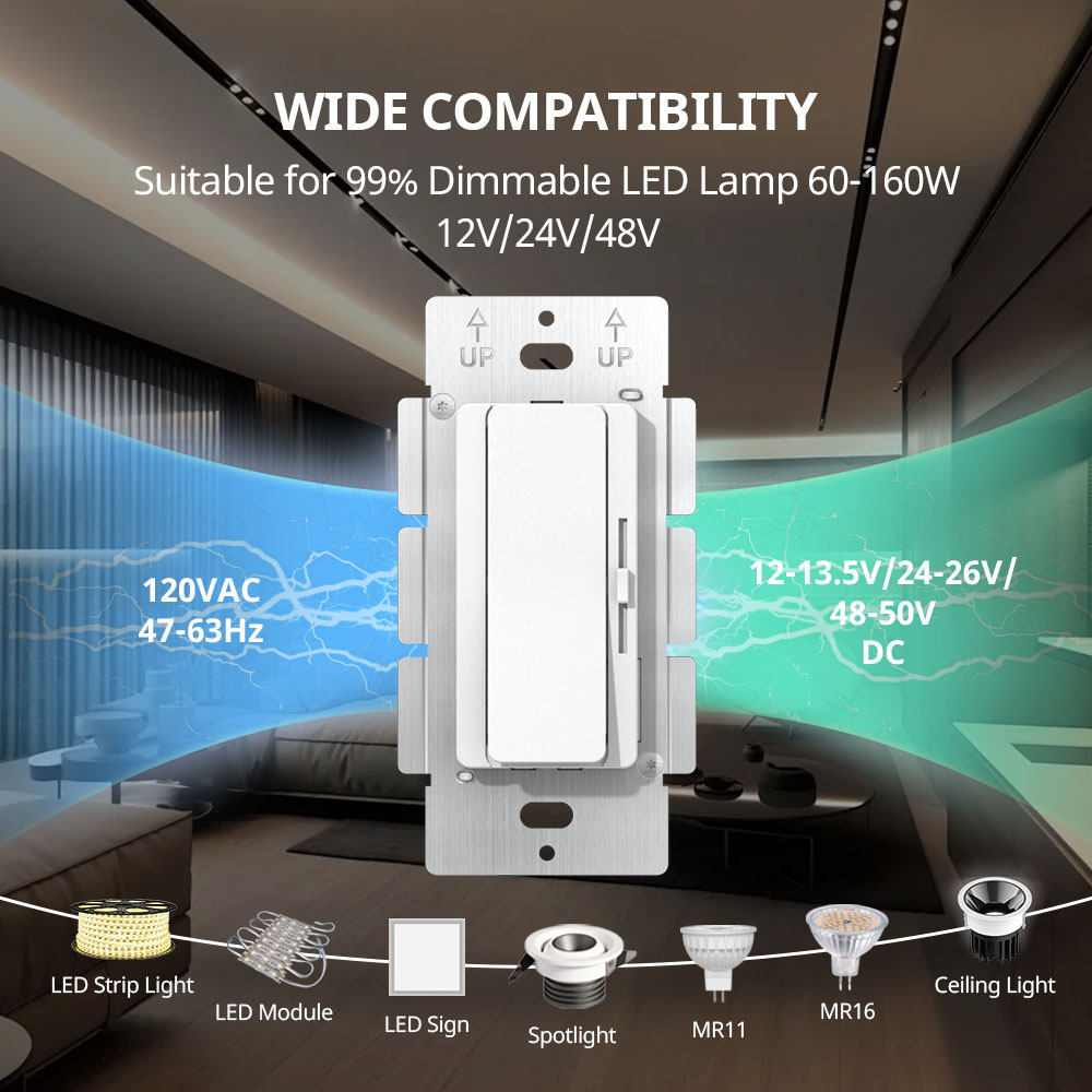 60W 96W 120W 160W CV 1CH Dimming Driver + Dimmer 2 an 1 12V 24V 48V DC Ausgang
