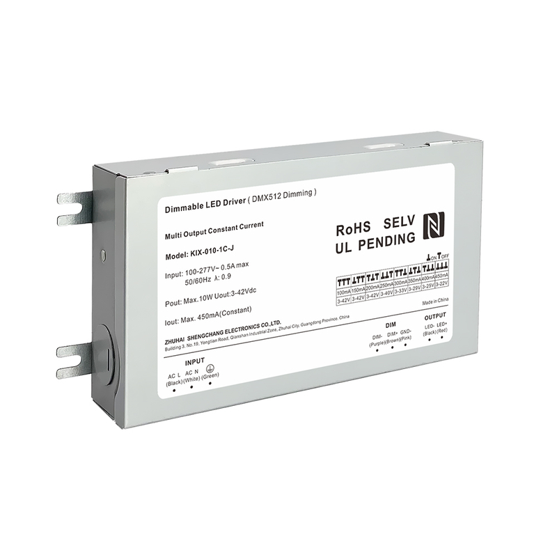 10W 20W 40W 60W DC გამომავალი მუდმივი დენი DMX512 Dimmable LED დრაივერი