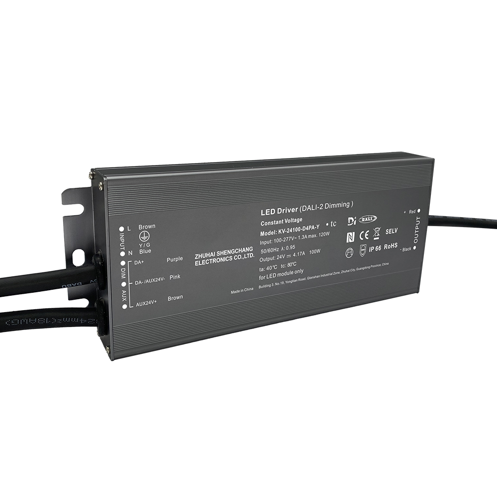 D4P 80 96 100 120 vatios CV DALI-2 D4i Controlador LED de empuje 12V 24V 36V 48V