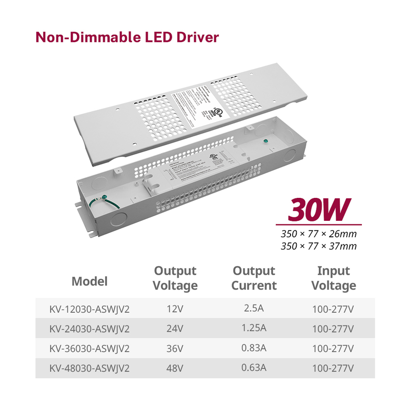 30W 60W CV IP20 Sin Solicitude de Carga M&iacute;nima Fuente de alimentaci&oacute;n conmutada para luz de barra LED