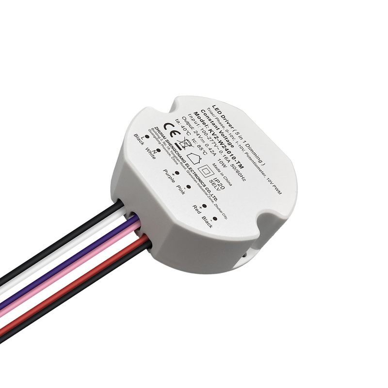 10W 3V-42V 100mA-450mA พลาสติกแบบวงกลม Triac 0-10V หรี่แสงได้ไดร์เวอร์คงที่