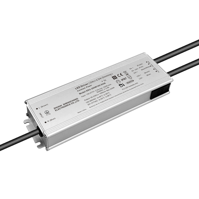 100W 150W 200W 240W 320W 480W 720W 70mA-15000mA DC DALI-2 D4i Vandt&aelig;t LED-driver 120-277V AC