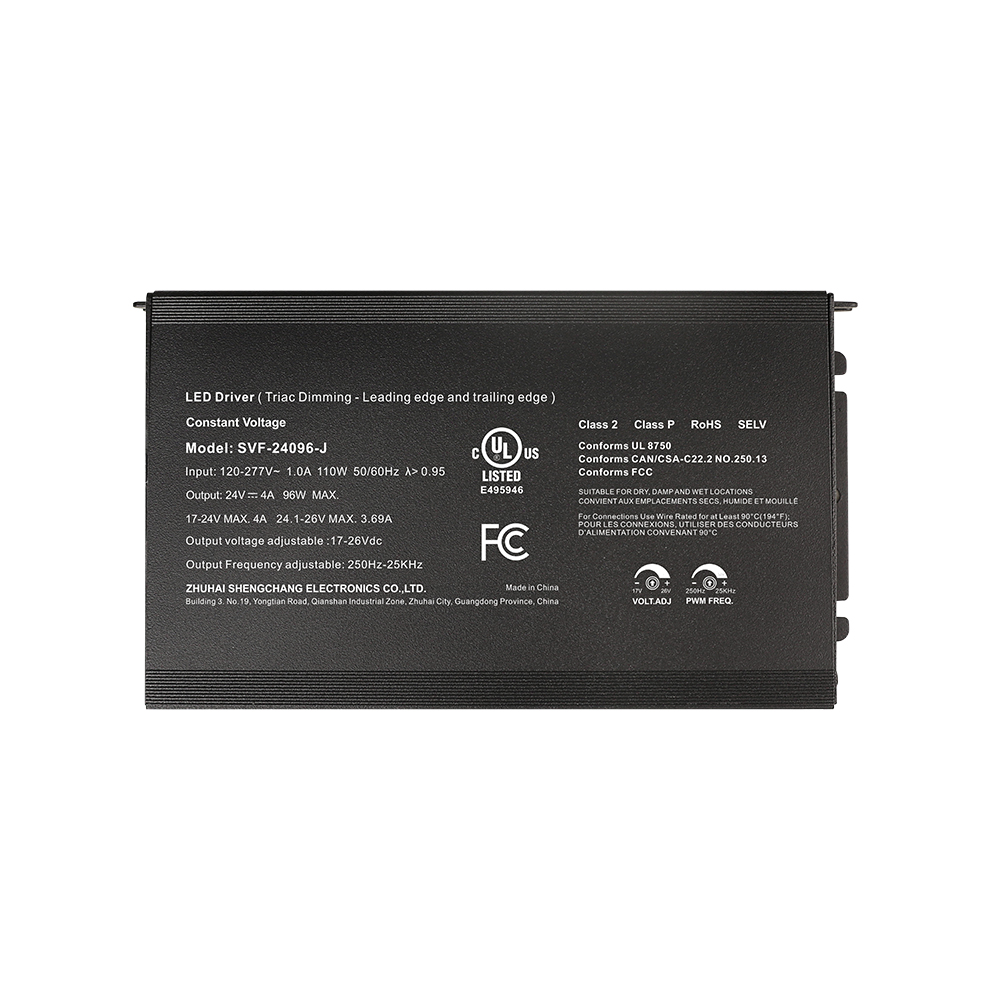 30W 60W 80W 96W 120W 150W 192W 200W 288W 300W 500W 600W Pemacu Triac CV dengan Pelarasan Voltan Output Pencahayaan 250Hz-25Hz