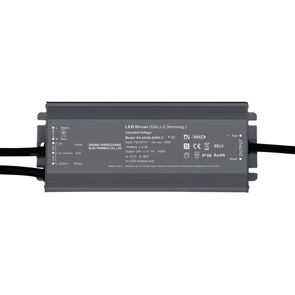 D4P 80 96 100 120 vatios CV DALI-2 D4i Controlador LED de empuje 12V 24V 36V 48V