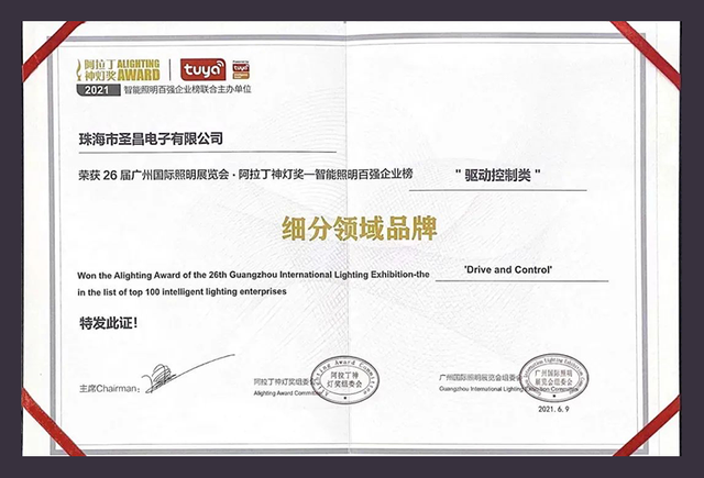 Il 6 ° premio Award Innovation Achievement di Light Light Lighting Product Achievement nel 2022
