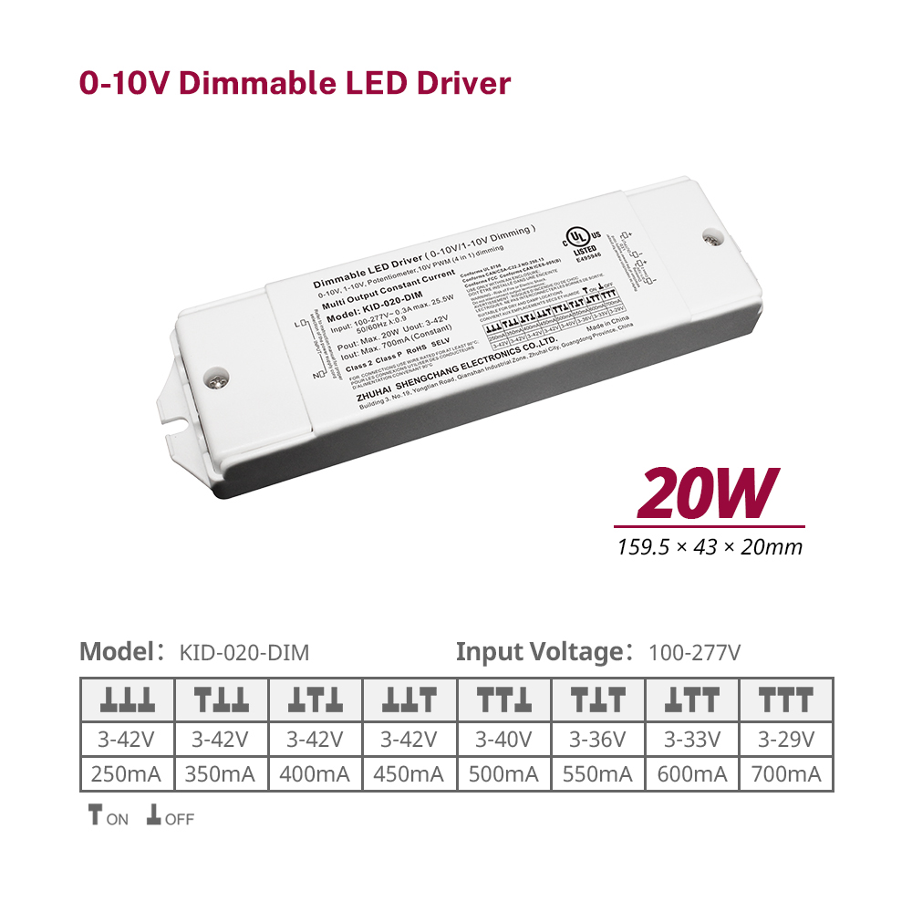 10 W 20 W 40 W 60 W konstantni tok 0-10 V zatemnitev LED napajalnik za stropne luči