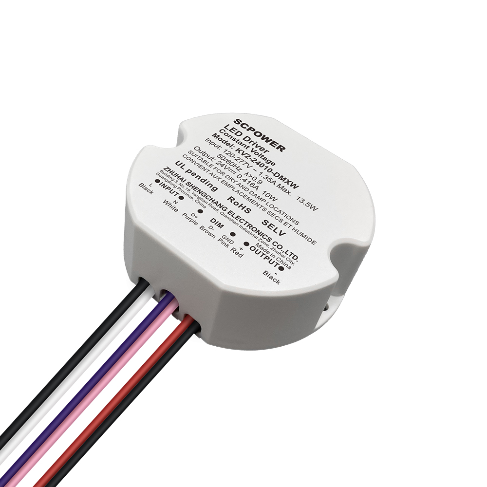 10W 15W 20W 25W 30W 40W DMX512 Konstant Vɔltɛm Mini Plastik Raun DMX LED Drayva Input 100-277V AC