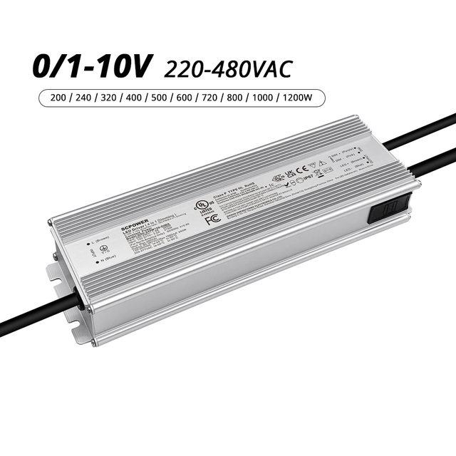 100W 150W 200W 240W 320W 400W 500W 600W 720W 800W 1200W Ikke-isoleret LED-driver 220-480VAC