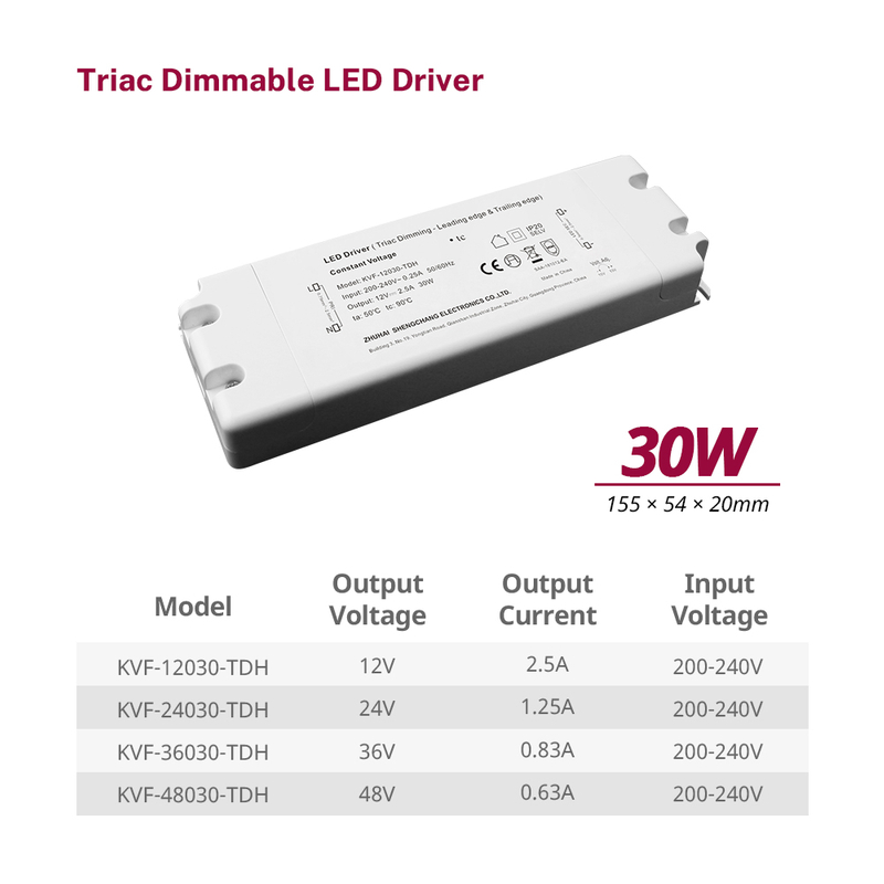 30 Watt CV Triac Dimmbares LED-Netzteil. Hochspannung