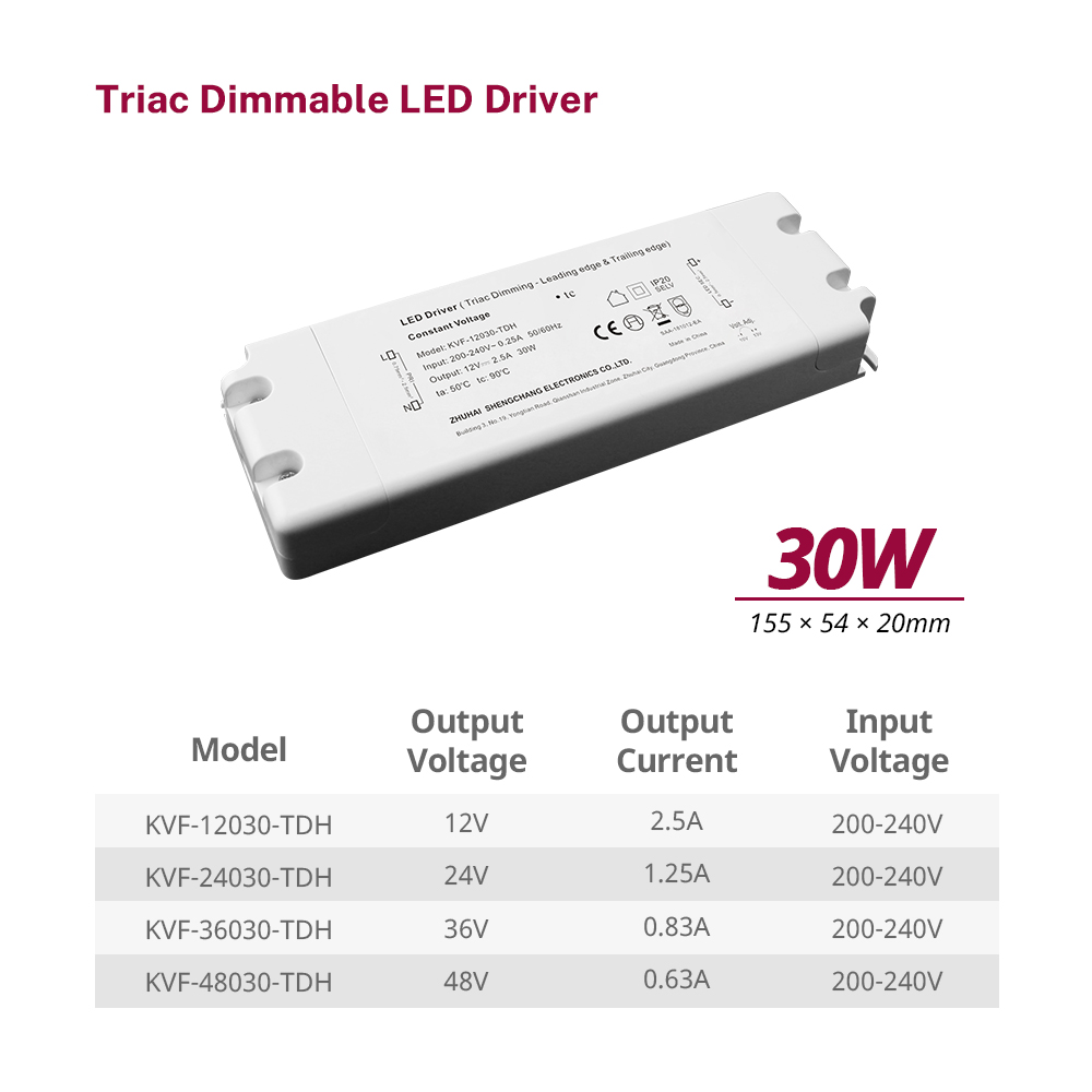 30 Watt CV Triac Dimmbares LED-Netzteil. Hochspannung