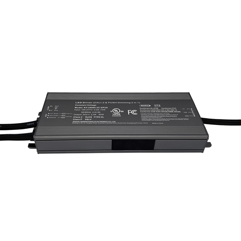 DP2 60W 75W CV CCT DALI 2 Tolak Pemacu LED Boleh Dimalapkan 12V 24V 36V 48V DC