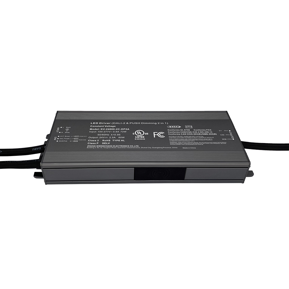 DP2 60W 75W CV CCT DALI 2 Tolak Pemacu LED Boleh Dimalapkan 12V 24V 36V 48V DC