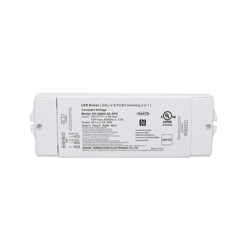 DP2 60W CV CCT DALI 2 Push D&aelig;mpbar LED-driver 12V 24V 36V 48V DC