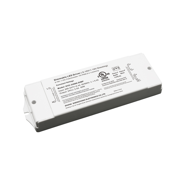 Controlador LED de voltaje constante regulable 60W 0-10V 200 -347 voltios CA
