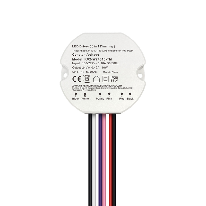 10W Triac 0-10V Dimmable LED bílstjóri ferilskrá kringlótt plast