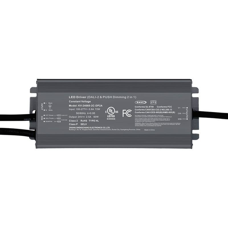 DP2 60W 75W CV CCT DALI 2 Tolak Pemacu LED Boleh Dimalapkan 12V 24V 36V 48V DC