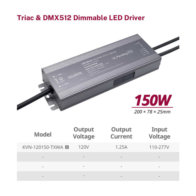 150W CV Triac DMX 512 LED Strip Amasannyalaze aga 120 VDC 1.25 5 Amp LED Amataala