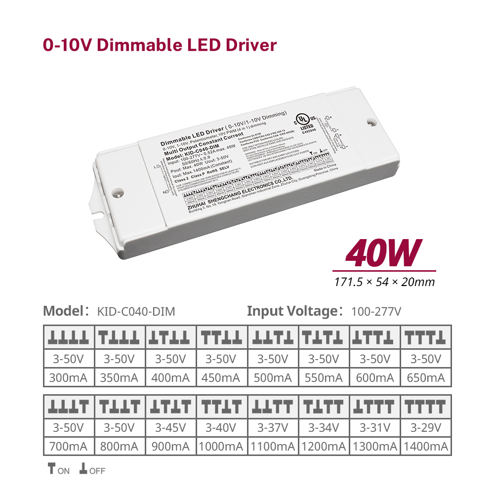 10 W 20 W 40 W 60 W konstantni tok 0-10 V zatemnitev LED napajalnik za stropne luči