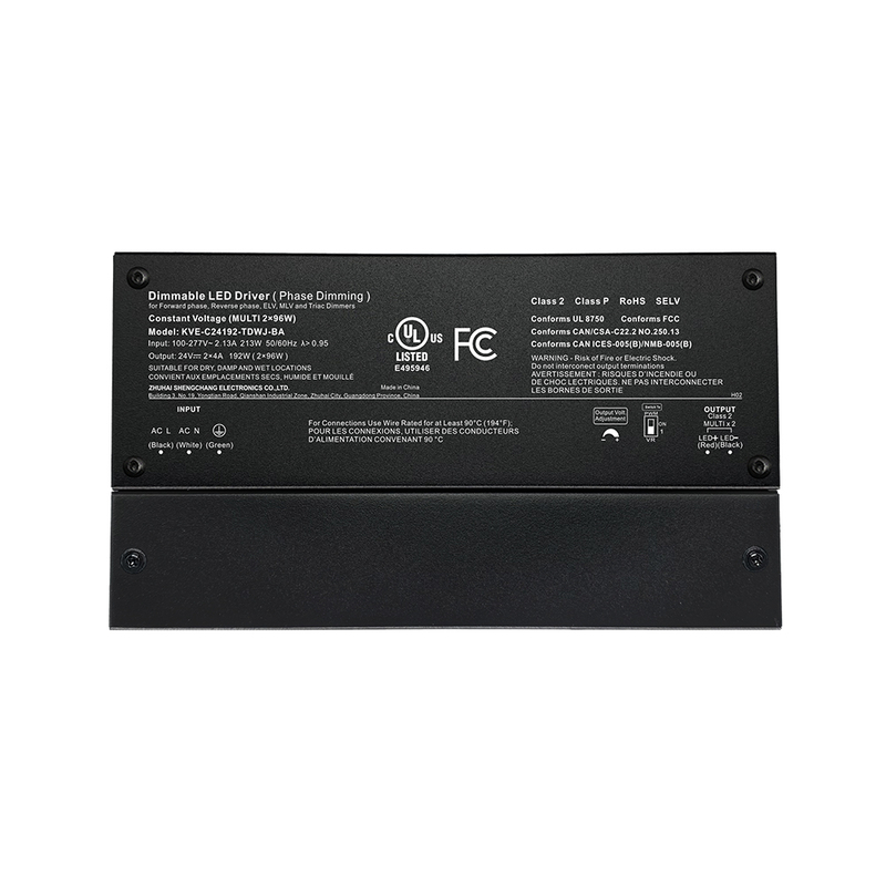 Class 2 180W 192W 288W 300W Triac Dimmable LED Power Supplies CV mat Wiring Multiple LED Strips