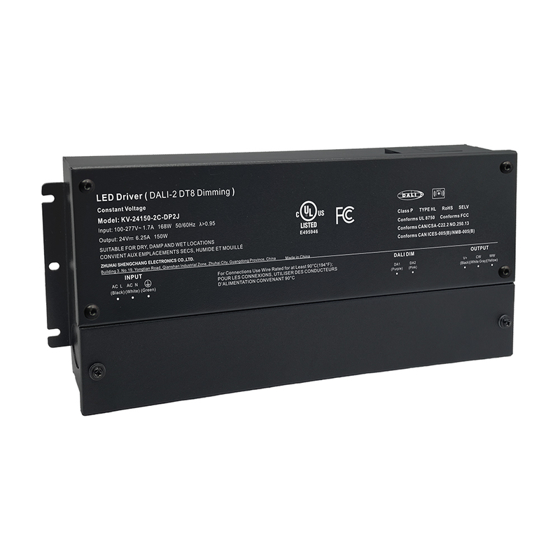 DP2 150W 200W CV RGB CW DALI-2 Controlador LED de atenuaci&oacute;n por empuje con caja de conexiones