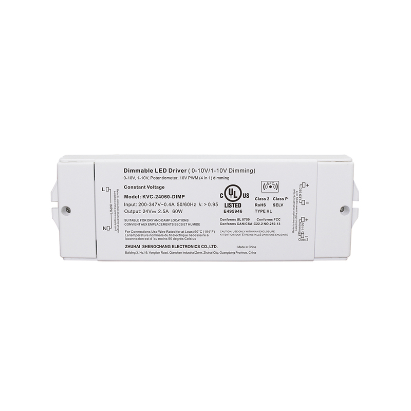 60W 0-10V Dimbar konstant sp&auml;nning LED-drivrutin 200 -347 Volt AC
