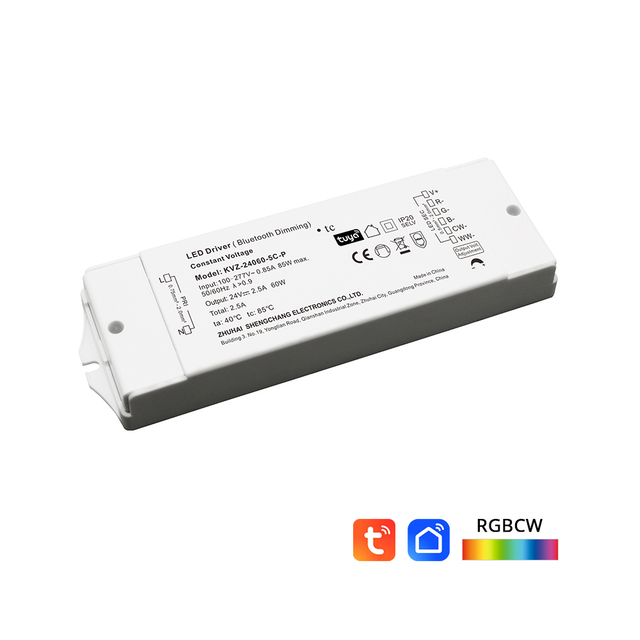 60W CV RGB CW Zigbee Dimmable LED vozač 12V/24V/36V/48V Konstantni napon Napajanje Kompatibilno s aplikacijom Smart Life Tuya Smart Life