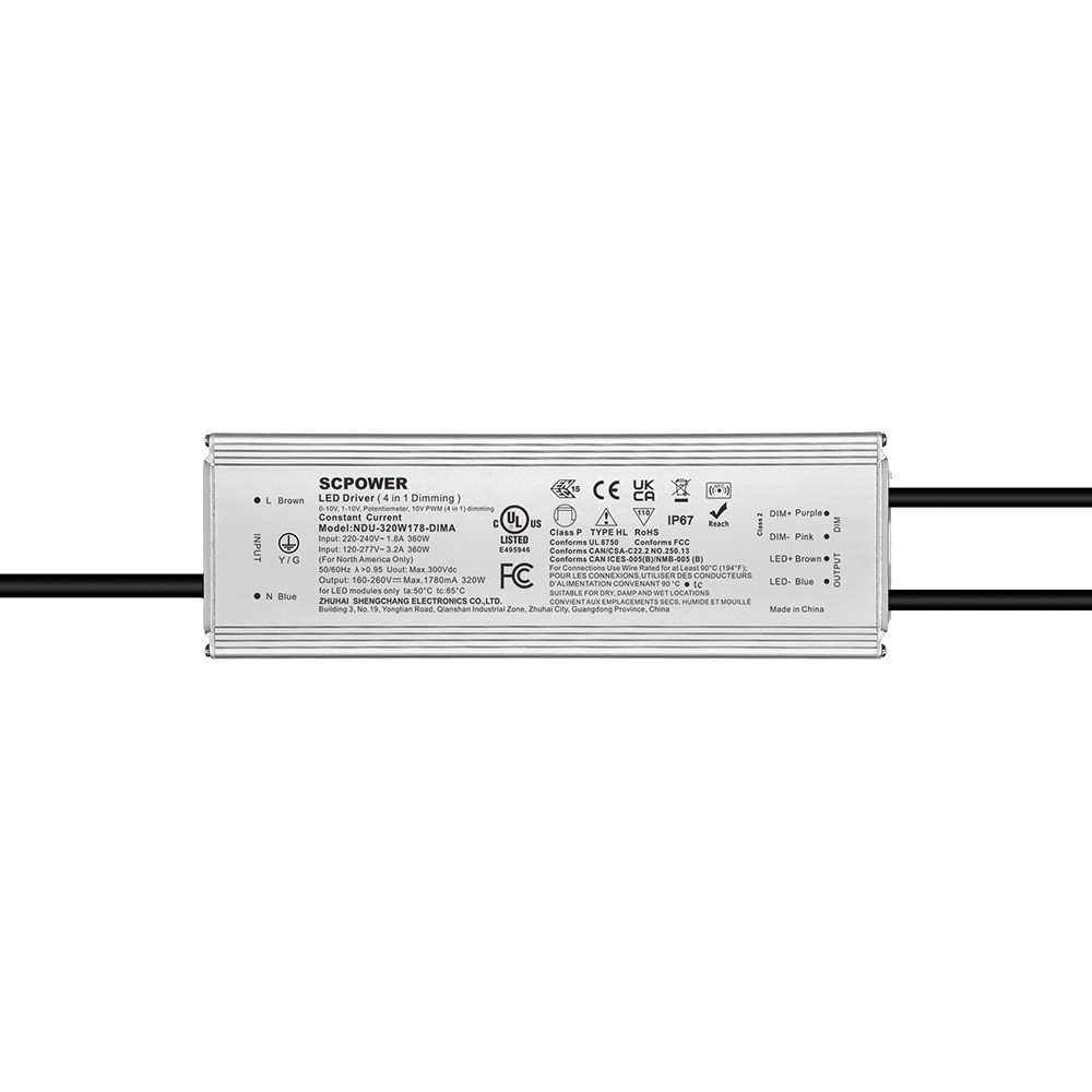 60 W 100 W 150 W 200 W 240 W 320 W 400 W 500 W 680 W 800 W 1000 W 1200 W 0–10 V Outdoor-LED-Treiber 120–277 VAC
