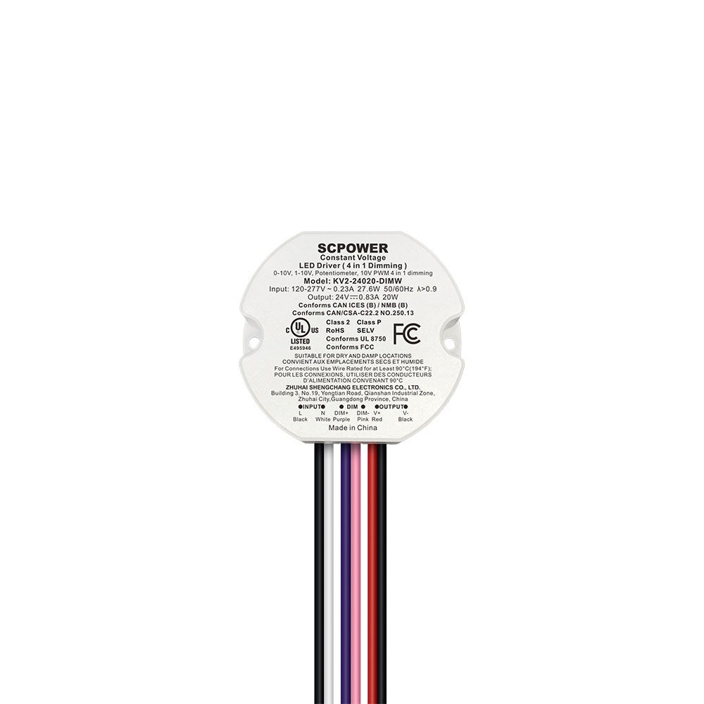 10W 15W 20W 25W 30W 40W 0-10V 4 en 1 Dimmable LED Conductor Circular Constante Tensi&oacute;n LED Luz Conductor Vietnam markana
